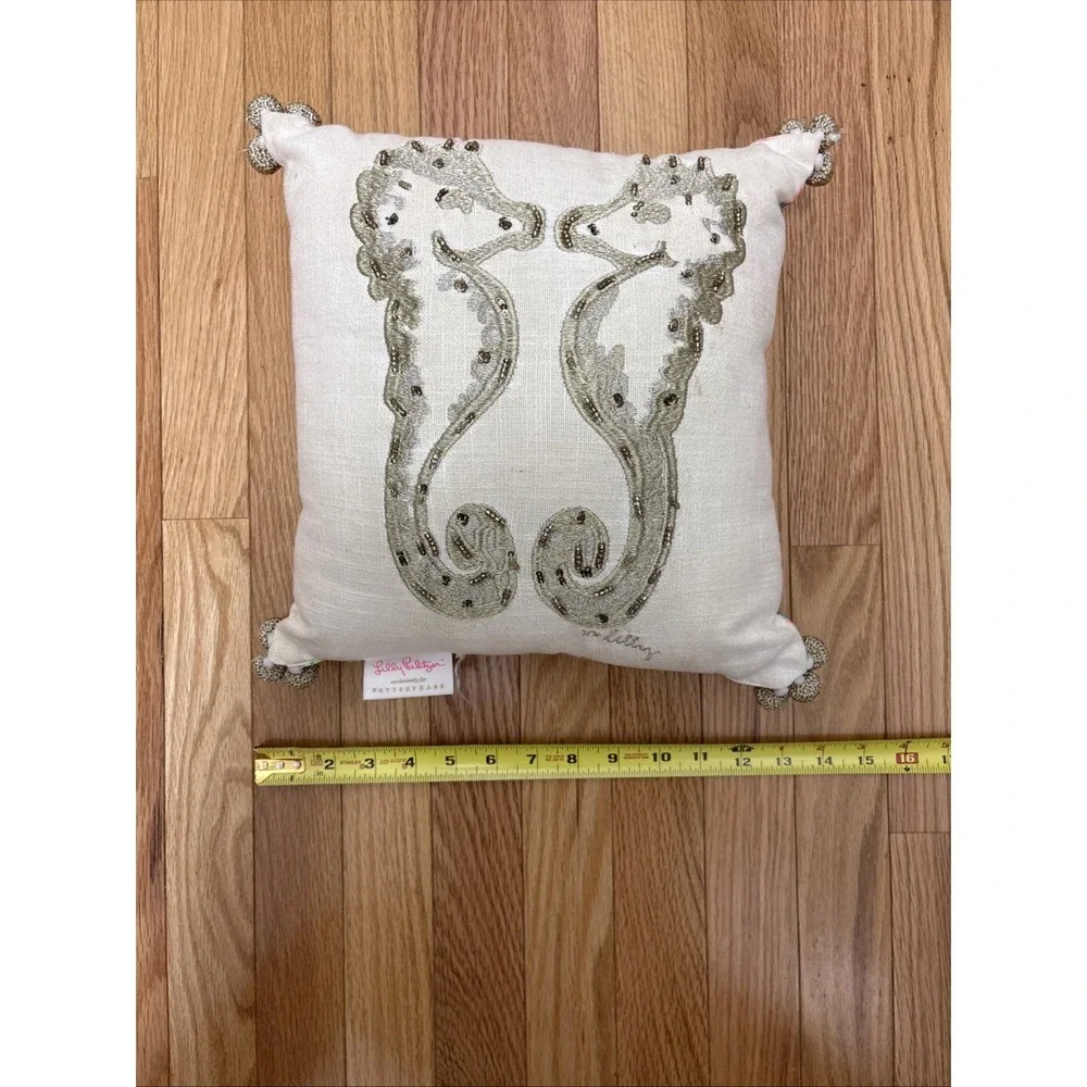 Lilly Pulitzer Exclusively for Pottery Barn Reversable Embroidered Pillow